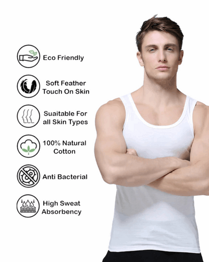 Pack Of 3 Premium Soft Cotton Vest - 100% Quality Guarantee - ibx collection